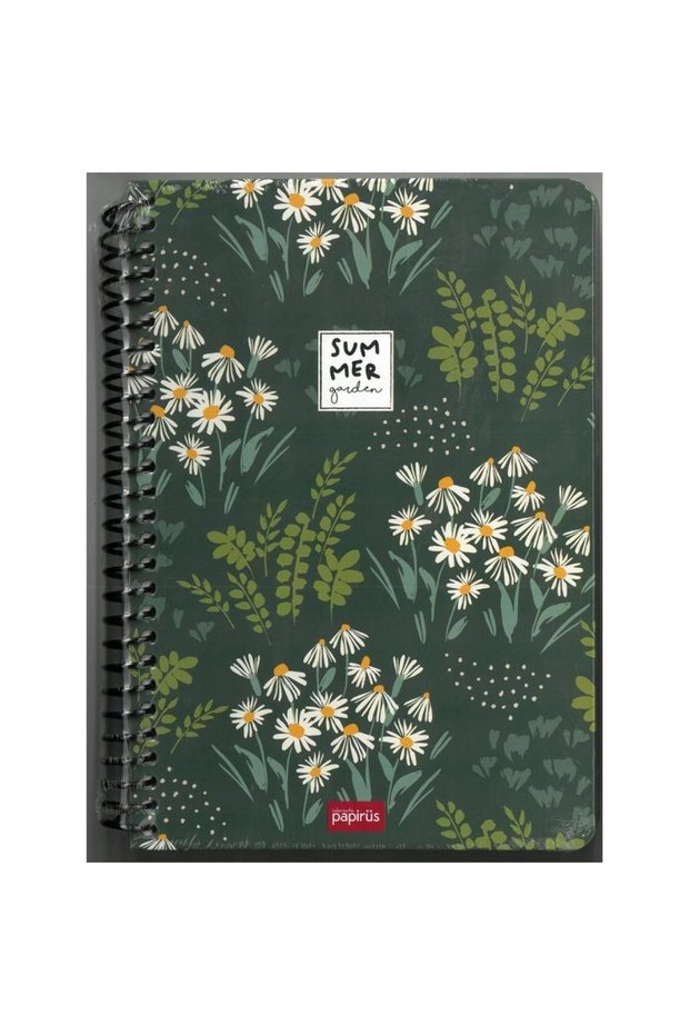 Papyrus Summer Hard Cover with Spiral 14X19 120Yp. Checked Notebook