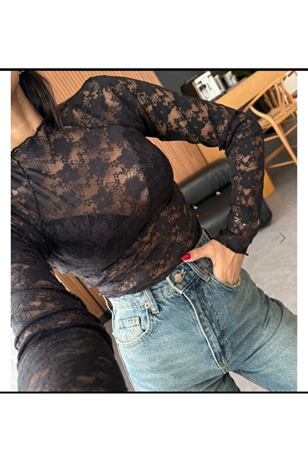 Dantel bluz - 2