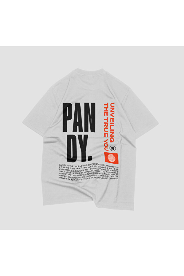 Unisex Pandy Printed Oversize Short Sleeve T-Shirt