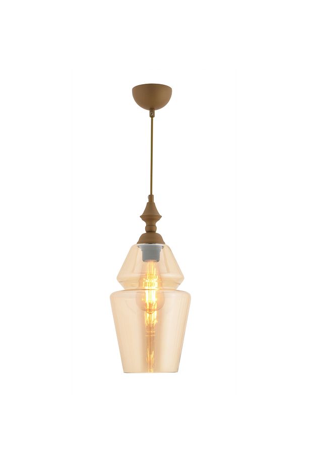 Leila Tekli Elegant Camlı Eskitme Modern Sarkıt Avize - 2