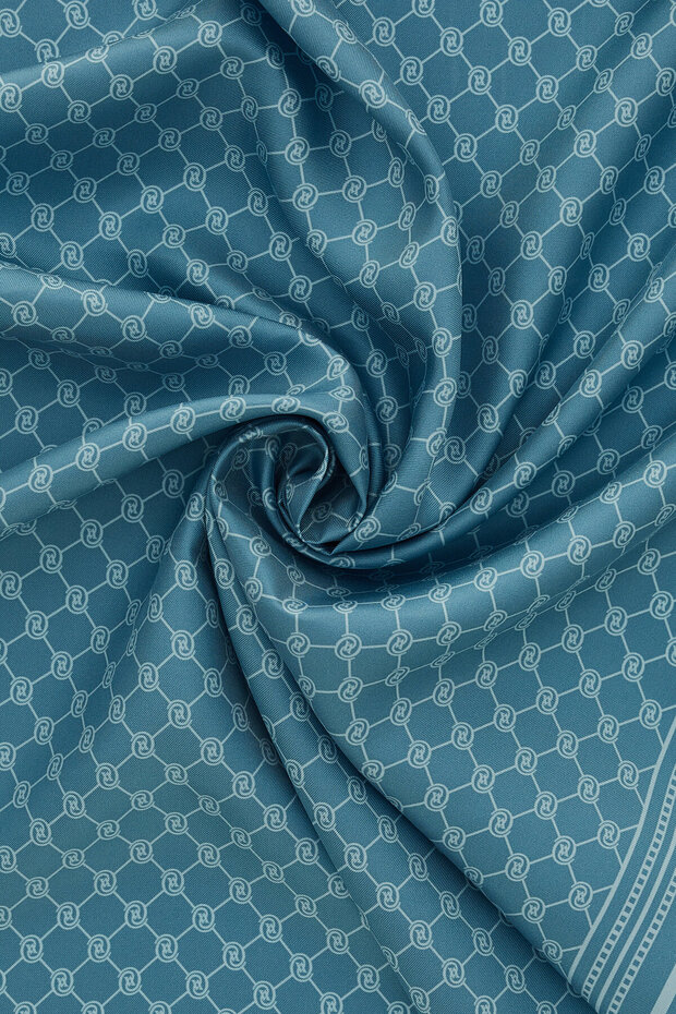 PETROL MONOGRAM TWILL ŞAL - 2