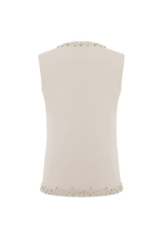 Şerit Detaylı Yelek - 8