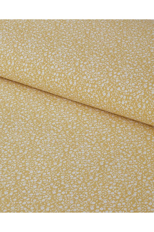 Lush Blooms Kolay Ütülenir Tek Kişilik Nevresim Takımı 160x220 cm Turuncu-Sarı - 4