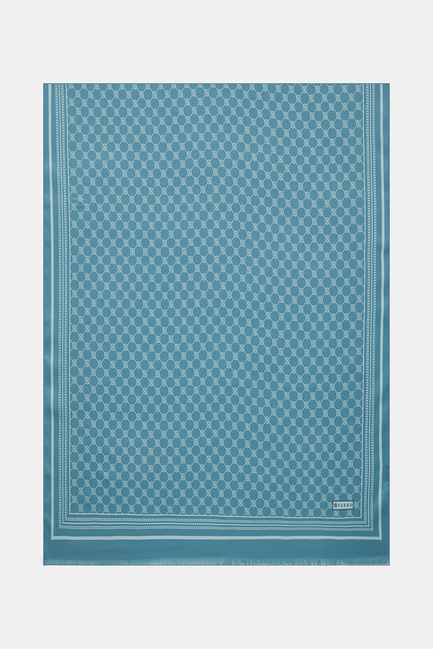 PETROL MONOGRAM TWILL ŞAL - 1