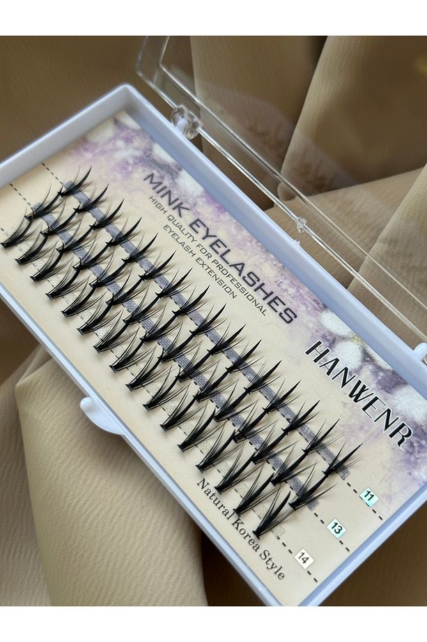 TEKLİ KİRPİK/NATURAL KOREA STYLE/11-13-14MM/TAKMA İPEK KİRPİK/ORJİNAL VİZON KİRPİK - 3