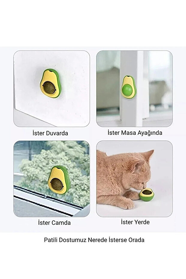 Avocado Catnip Cat Grass Ball Avocado Catnip Toy - 3