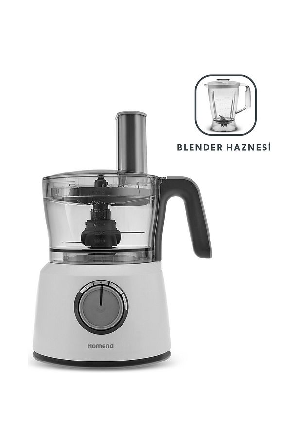 HOMEND FUNCTİONALL 2846H BLENDER HAZNELİ MUTFAK ROBOTU KREM - 1