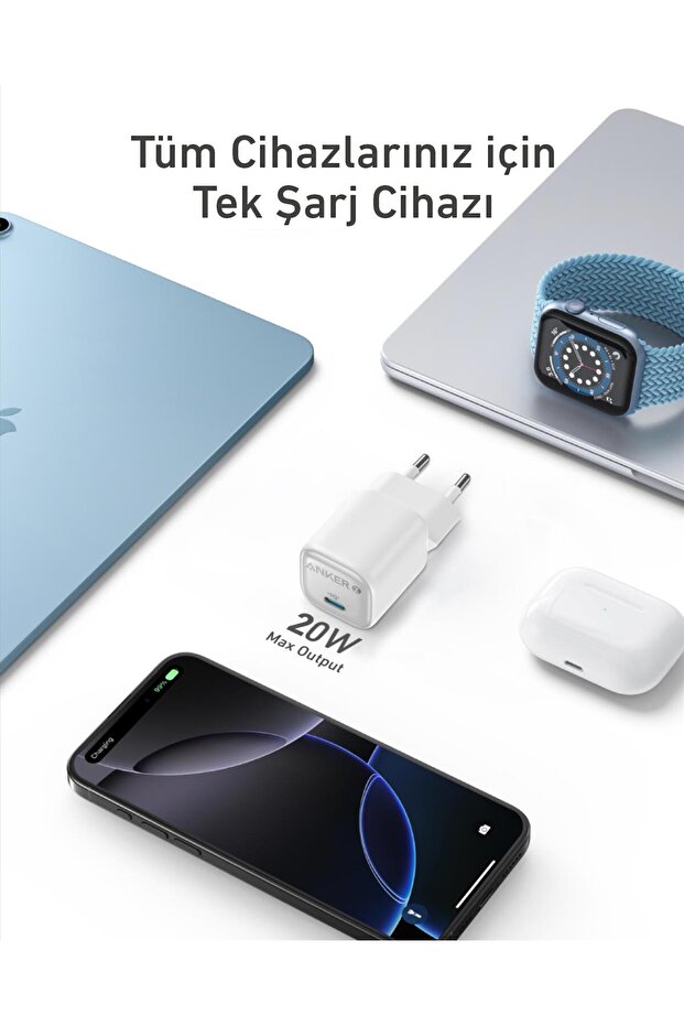Zolo 20W Şarj Cihazı, USB-C, Beyaz - A2699 - 7