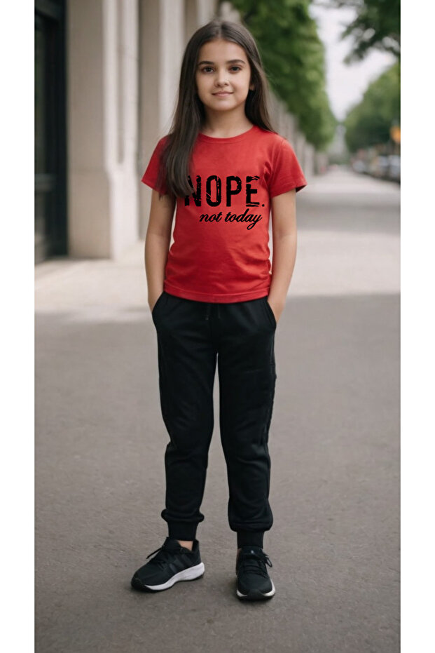 Unisex Nope Not Today Printed Tracksuit Set