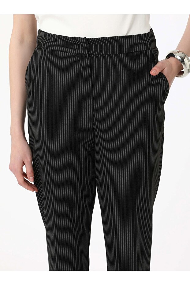 Cep Detaylı Basic Pantolon - Siyah - Refka - 5