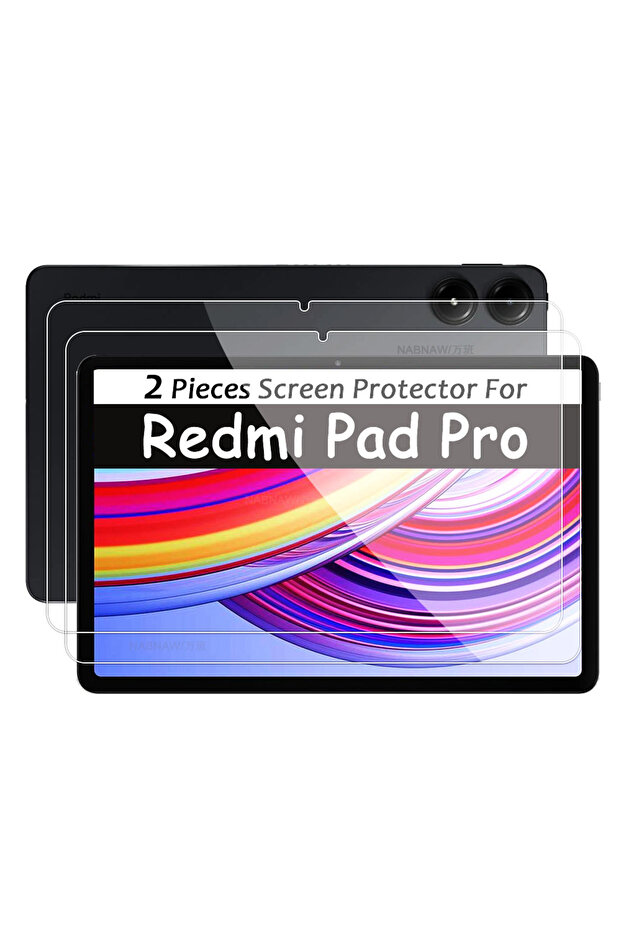 واقي شاشة زجاجي مقوى عالي الدقة مقاوم للخدش لجهاز Redmi Pad Pro 2024 (قطعتان)
