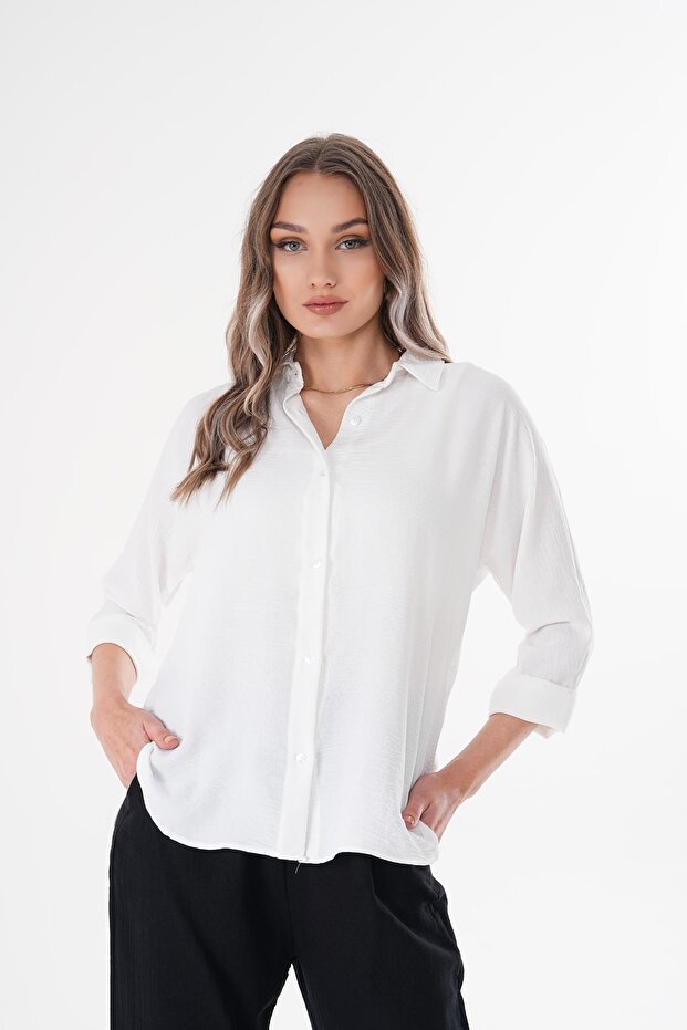 Kadın Dirsek Kol Ayrobin Gömlek 260114 - - 2