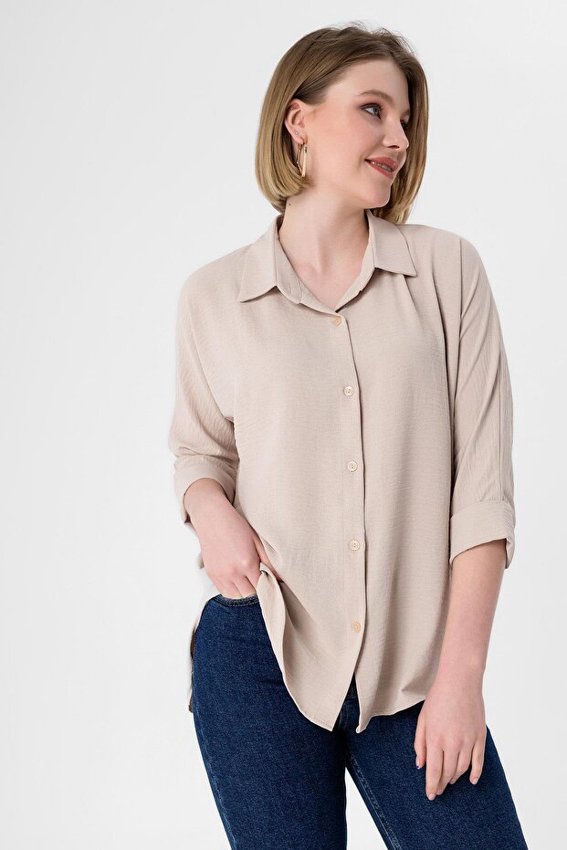 Kadın Dirsek Kol Ayrobin Gömlek 260114 - - 2