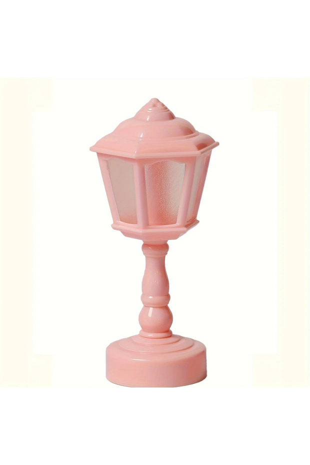 Pink Geometric Flower Bud Button Battery LED Table Lamps Desk Night For Bedroom Dining Touch Night L