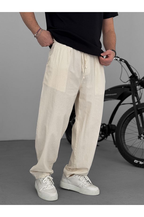 Bej Fresh Kumaş Basic Pantolon YP-5003 - 3