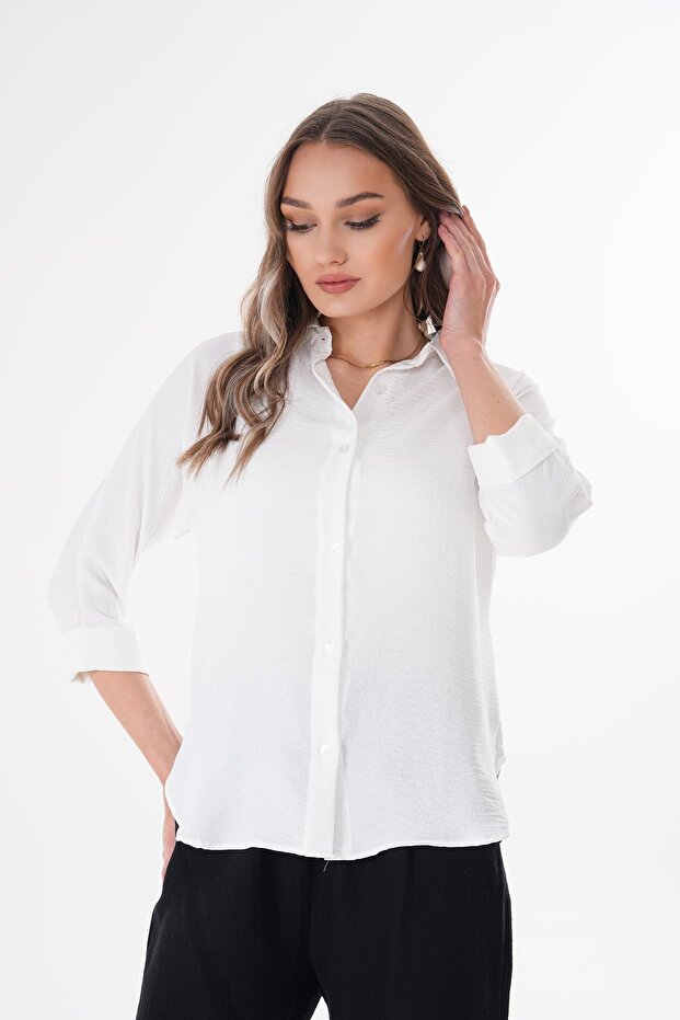 Kadın Dirsek Kol Ayrobin Gömlek 260114 - - 1