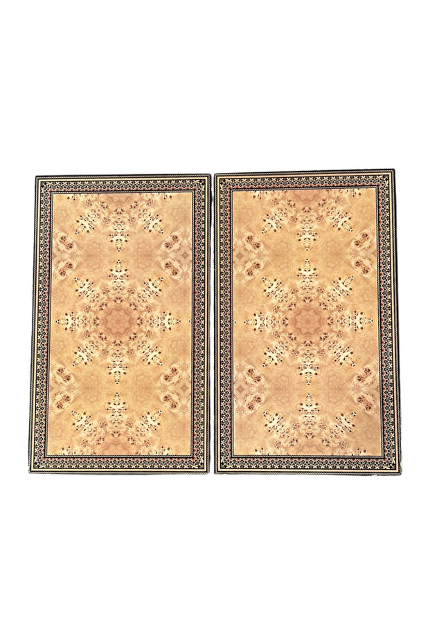 Modern Carpet Patterned Plastic Sequined Backgammon Set 25 X 50 cm - 4