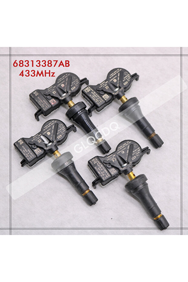 (4 قطع) 68313387AB 4 قطع مستشعر TPMS نظام مراقبة ضغط الإطارات لكرايسلر باسيفيكا جيب كومباس