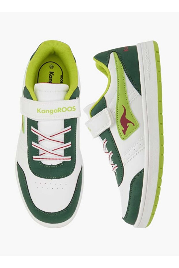 KangaROOS Women's Logo Detail Sneakers with Hook and Loop Closure