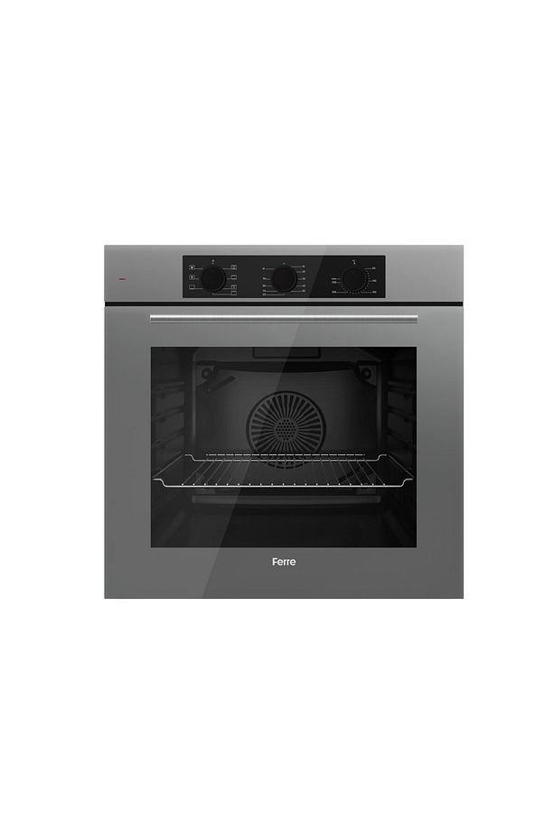 Flowart NT Asimetrik Seriisi 3'lü Gri Ankastre Set ( QBL62CPR-NT028-D082 ) - 2