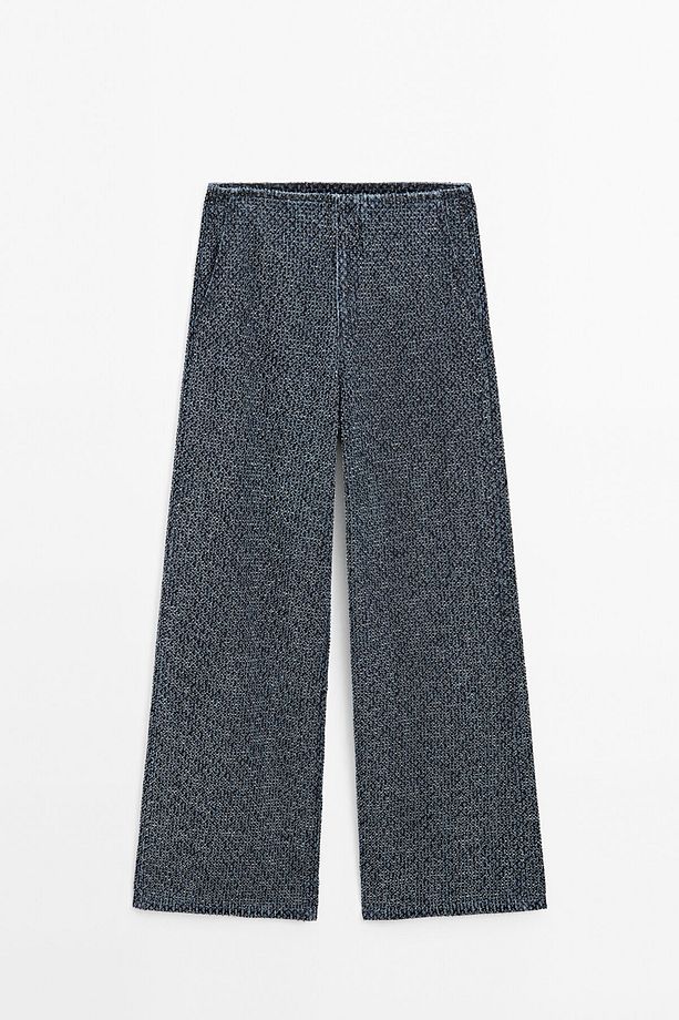 Geniş Paça Yüksek Bel Jean - 6