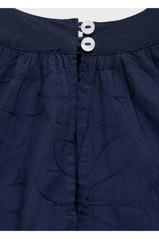 İşlemeli kısa elbise - 6