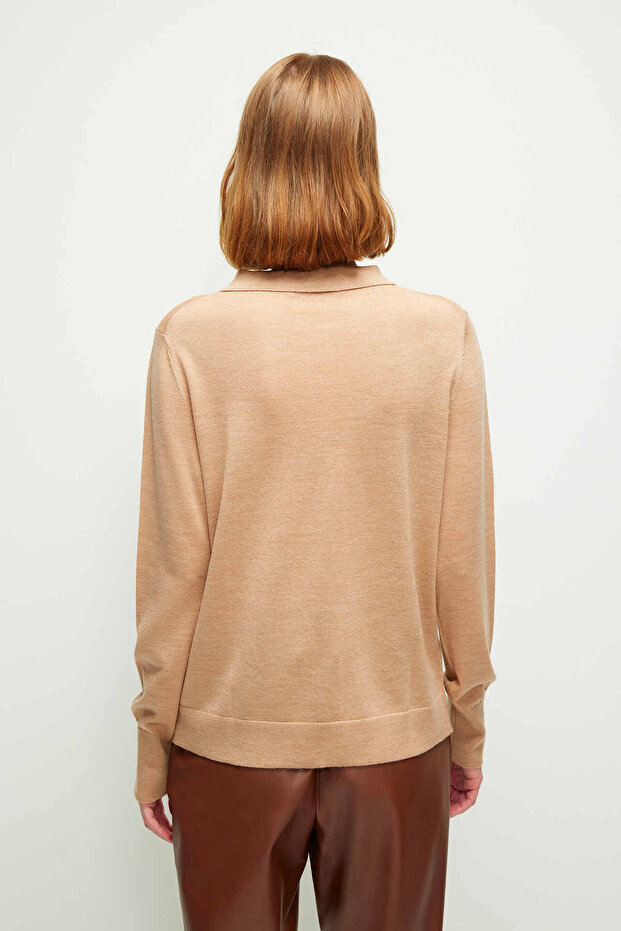 Polo Yaka Yün Triko Kazak - 5