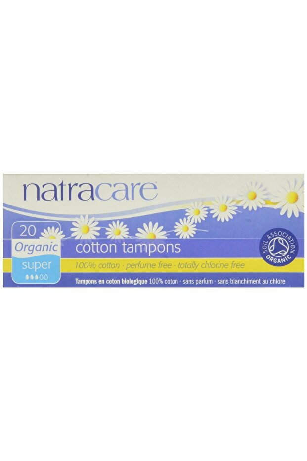 2000 Organic All Cotton Non-Applicator Tampons 20 Count
