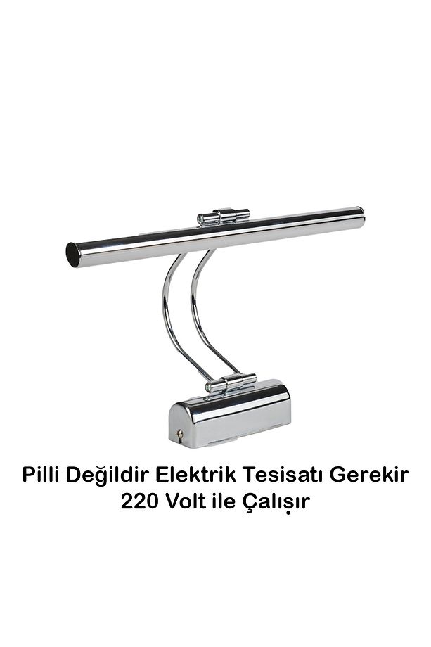 Flüt Led Aplik Elektrikli 3200k Gün Işığı Banyo Tablo Çalışma Masası Duvar Aydınlatma Gümüş - 1
