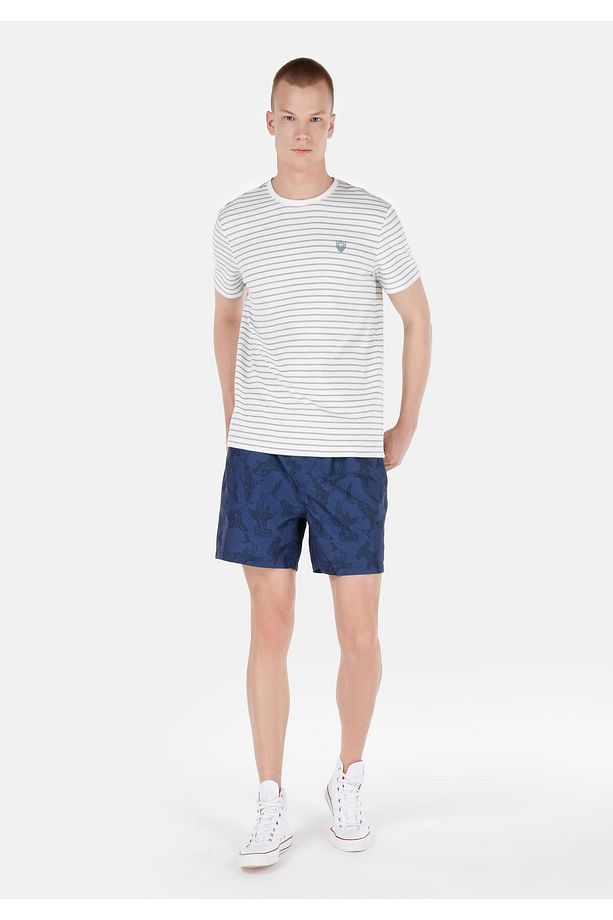 Regular Fit Erkek Mavi Deniz Şortu - 1