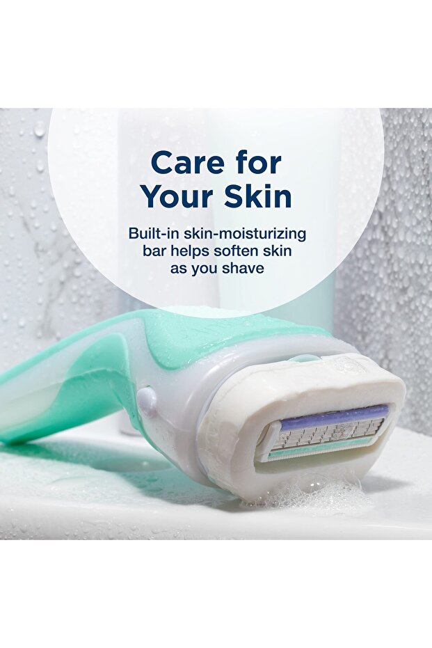 Schick Intuition Razor for Sensitive Skin | 1 Razor + 2 Blades with Aloe - 3