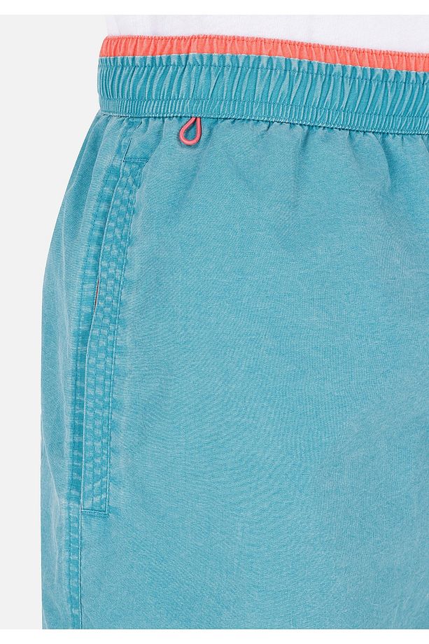 Slim Fit Erkek Mavi Deniz Şortu - 5
