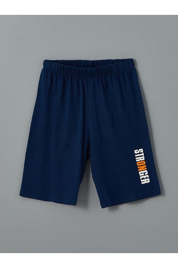 Bisiklet Yaka Erkek Çocuk Şortlu Pijama Takımı - 4