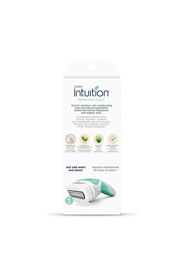 Schick Intuition Razor for Sensitive Skin | 1 Razor + 2 Blades with Aloe - 8