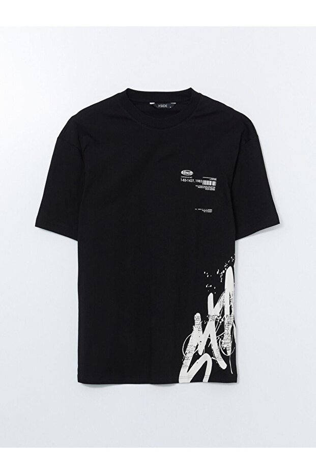 Crew Neck Printed Combed Cotton Men's T-Shirt