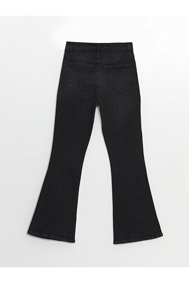 LCW Jeans GRİ Yüksek Bel Mars Flare Kadın Jean Pantolon - 6