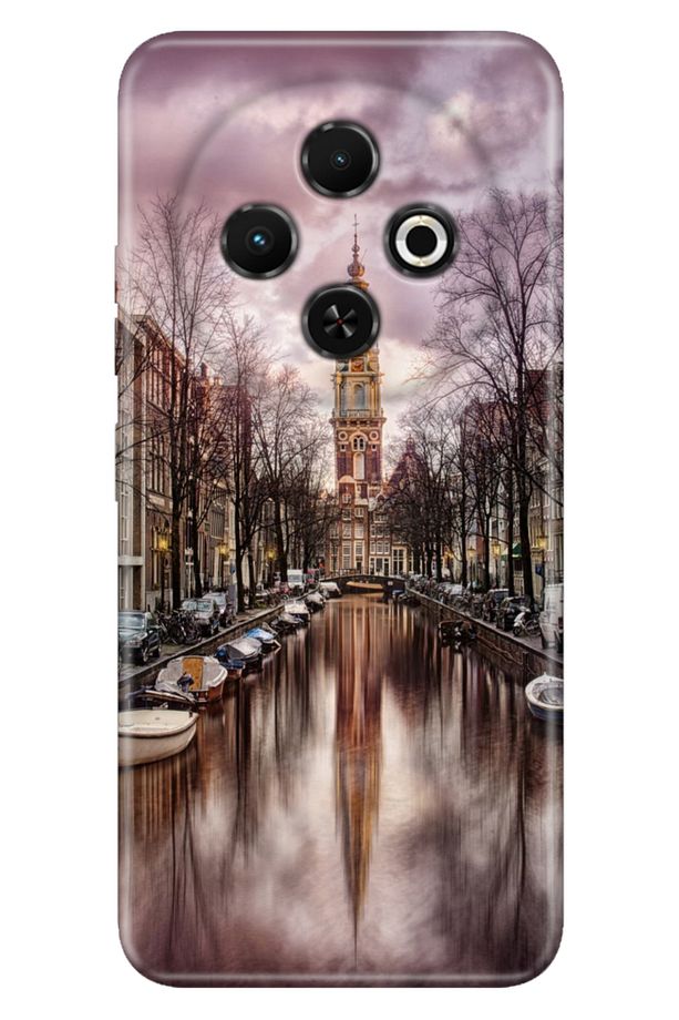 Spark 30C 6.67 " Kılıf Tecno Resimli Rubber Silikon Kapak Amsterdam - 1