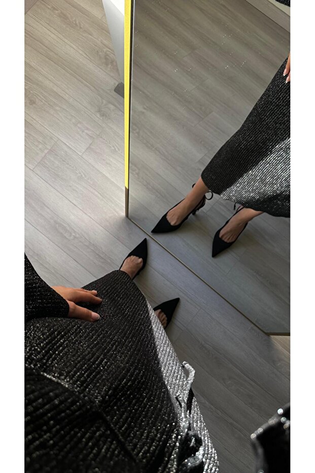 Simli Triko Elbise - 3