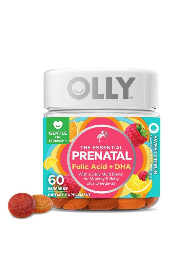 Prenatal Gummy Multivitamin, 30 Day Supply, Folic Acid, Vitamin D, DHA, 60 Count