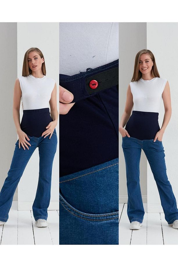 HAMİLE KOT PANTOLONU LİKRALI - 8