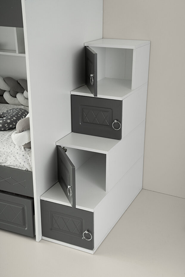 Mars Ranza / 2adet Bambo Yaylı Yatak Dahil / Ücretsiz Kurulum / %100 MDF - 6