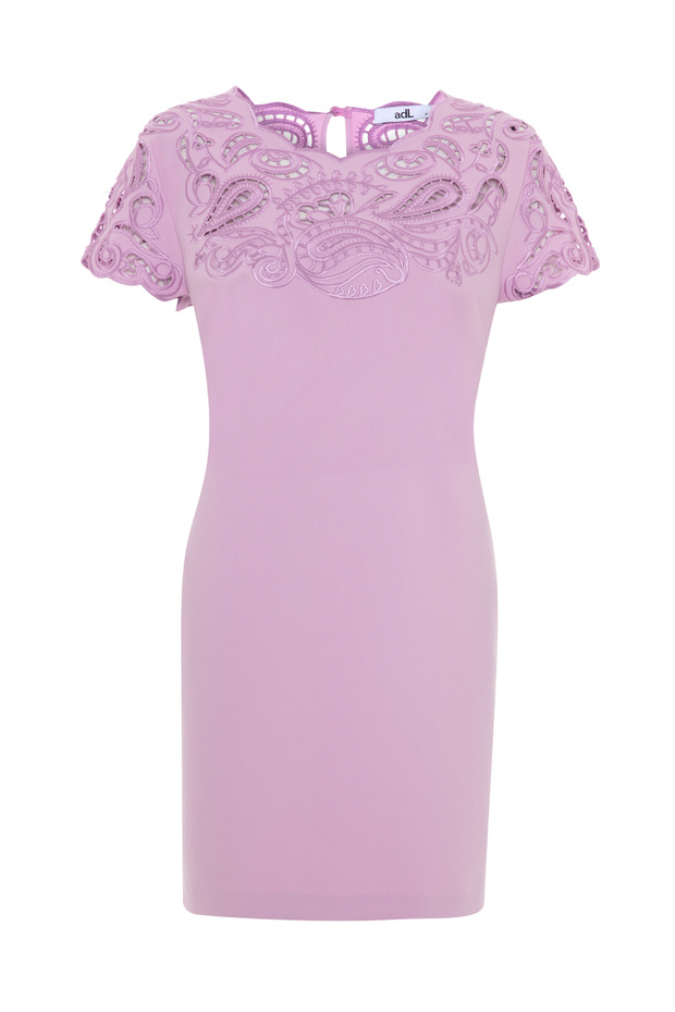 Nakışlı Mini Elbise - 7