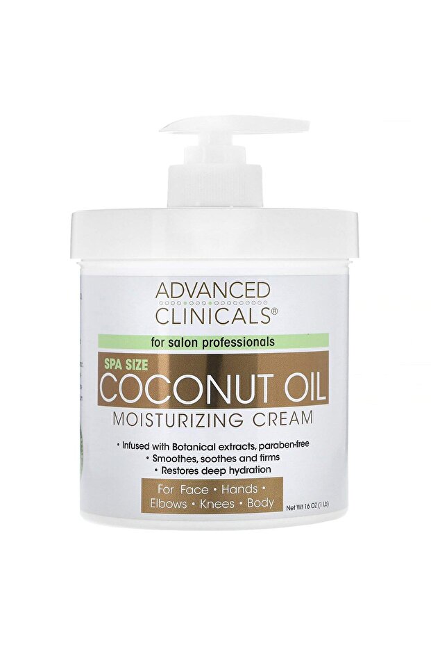 , Coconut Oil Moisturizing Cream, For Face, Hands, Elbows, Knees & Body, SPA Size 454 g
