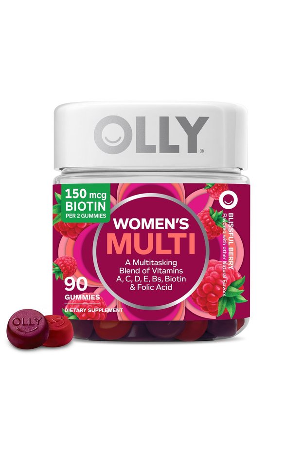 Women's Multivitamin Gummy - A, D, C, E, Biotin, Folic Acid, Berry Flavor, 90 Count (45 Day Supply)