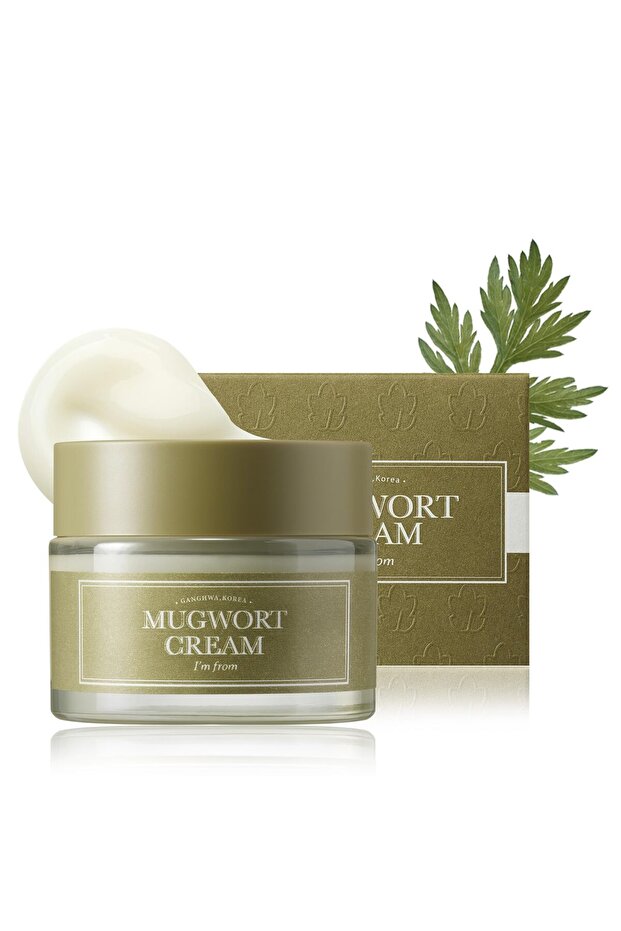 Mugwort Cream, 1.69 fl oz | 73.55% Mugwort Extract, Soothing, Calming, Redness Relief, Sebum Control