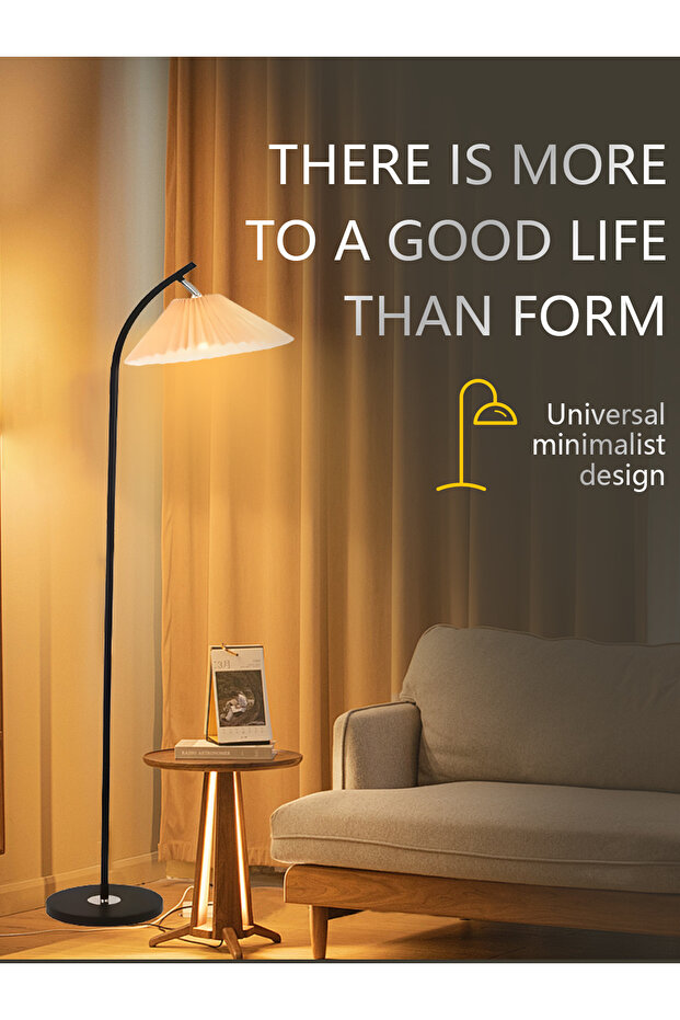 Nordic Style Floor Lamp,3 Color Temperature,Minimalist And Eye-caring Design,E27 Bulb,158x34cm - 5