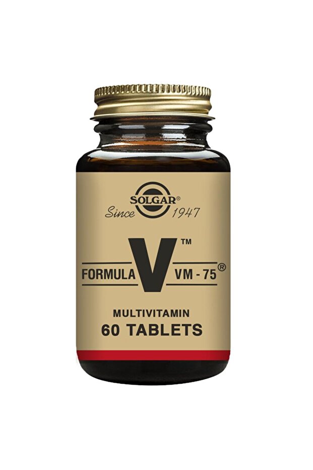 Solgar VM-75 Multivitamin, 60 Tablets - Chelated Minerals, Vegan, Gluten Free, Kosher - 60 Servings - 1
