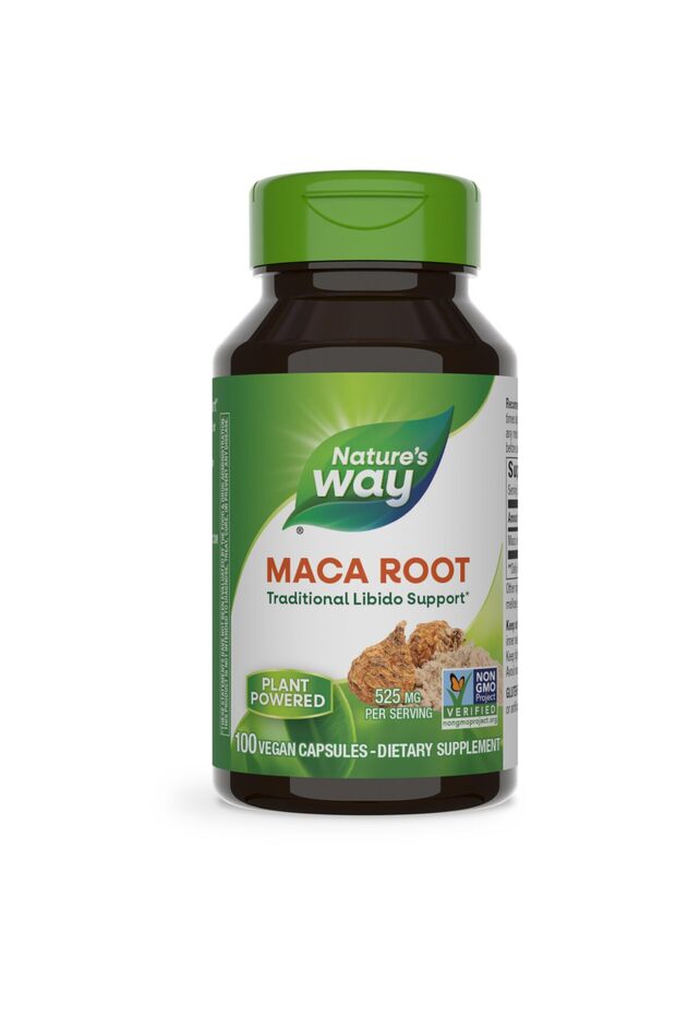 Maca Root, Libido Support*, 525mg, Non-GMO, 100 Vegan Capsules (Packaging May Vary)