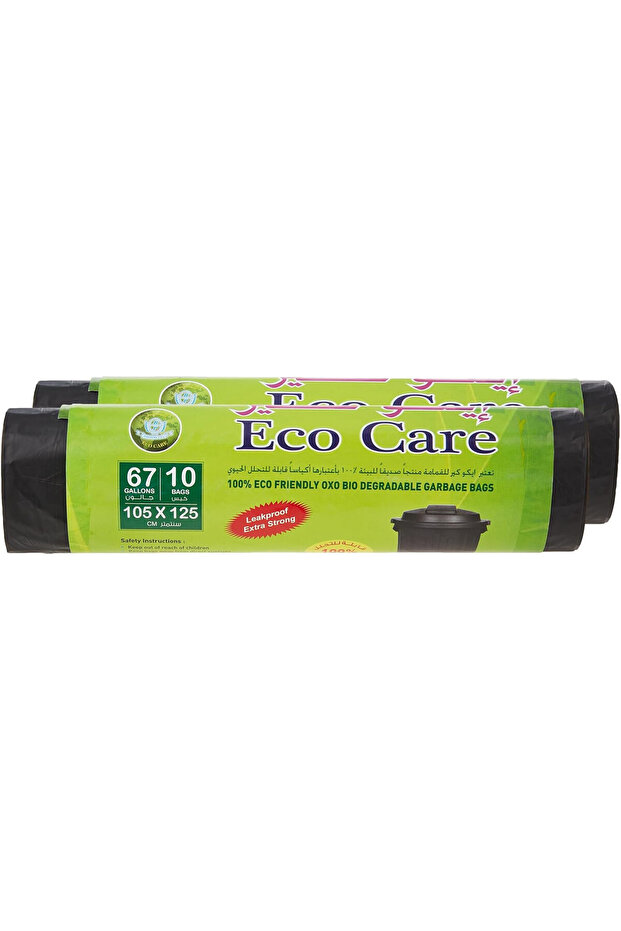Black Garbage Bag Roll, 10S, 67 Gallon - 105 X 125 2