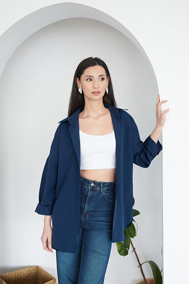 Basic Terikoton Fabric Shirt
